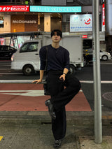 ビッグ リブド バイアス ロングスリーブ Tシャツ