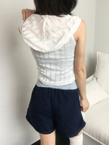 Sophie Drape Hoodie Sleeveless top (2c)