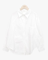 ハキュバックボタンルーズフィットコットンシャツ