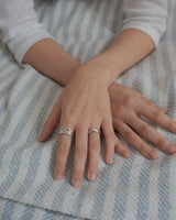 [925SILVER] DRAPE WAVE FRILL RING