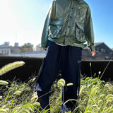 glossy stitch jacket_khaki