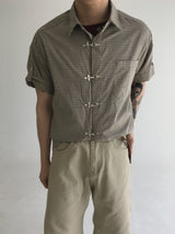 crop buckle shirt(2colors)