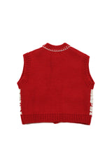 Monet Jacquard Vest [Red]