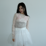 KIRIGIRL メッシュトップ _CREAM