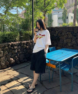 Red Pixel Horse Over-fit T-Shirts - 4COLOR