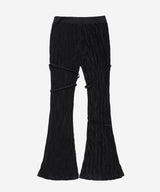 Strap Pleats Pants #Black