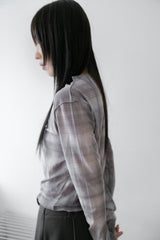 check overlock top(2colors)