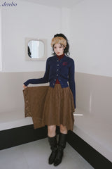 Real Button Embroidered Knit Cardigan