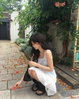 テンセルボタンノースリーブ