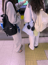 an everywhere daypack, cream beige