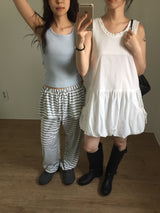 フリルストライプパンツ (2color)