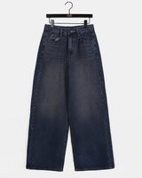 Gut Vintage Washing Rivet Studded Wide Denim Pants