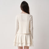 Ribbon Tie Cardigan (Cream)