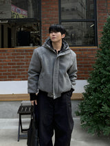 Haron woolfaka hooded padded jacket
