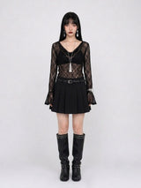 カウルネック レーストップス (BLACK)