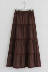 RUSTIC ROMANCE TIERED MAXI SKIRT