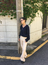 ファインウールエッセンシャルVネックニット(2color)