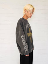 VENTIQUE ピグメントホーリースウェットシャツ 2colors