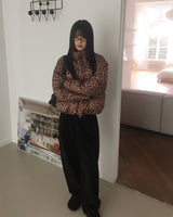 Dishell Leopard wellon short padded jumper