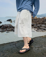 Rok Linen Pintuck Bermuda Pants