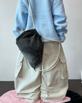balloon fruity peach-skin cotton cargo balloon pants 🤍🩶🩵 3 COLOR