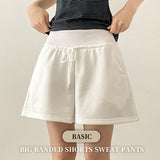 Short, Basic Length 🤍 Big Banding Sweat Shorts