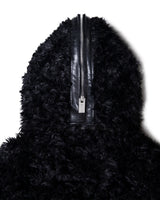 フェイクファーマルチジッパーブラックジャケット
