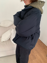 ロエット生地ブーツカットデニムパンツ