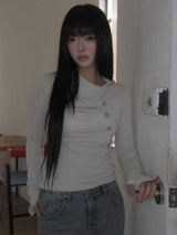 Brack Vintage Button Long-Sleeve T-Shirt