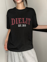 Devil Letter Tattoo Graphic Oversized T-Shirt 3color