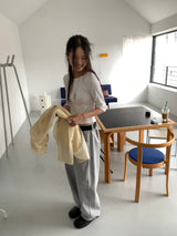 ボートネックミッドスリーブTシャツ (4C)