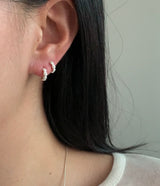 (silver925) ミニローズワンタッチピアス *silver