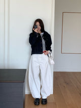 Mild Back Lace-Up Corset Balloon Wide Pants