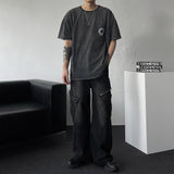 Rain Oval Lettering Short-Sleeved T-shirt (2 colors/36805)