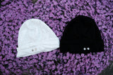 flower button beanie