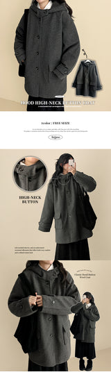 Lanto Snap Hooded Coat