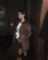 [BELLIDE MADE] Antique, ハンドメイドオーバーフィットハーフコート
