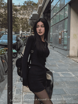 [U-BASIC] Herona Round Ribbed Knit