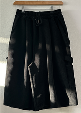 チェックコーデュロイカーペンターバルーンバミューダ 🤍🩵🖤3COLOR