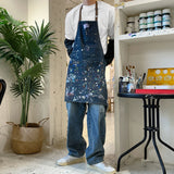 LMN Solid Cargo Wide Denim Pants (blue)