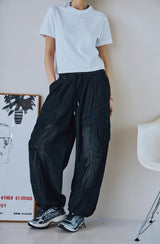 26SS★ Washed Balloon Cargo Denim Pants