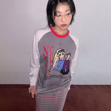 サワーガールラグラン長袖Tシャツ [2 color]