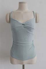 GATHERED KNOT STRAP TANK (MINT)