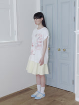 クレヨンフルーツTシャツ (アップルホワイト)