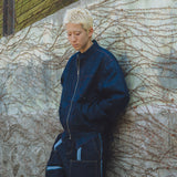 Nep denim zip-up jacket / Indigo