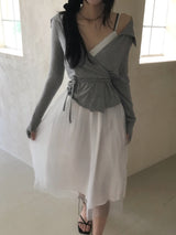 Tilda Ballerina Lace Bustier Tulle Long Dress