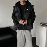 OWNニットウェアフーデッドパデッドベスト (2 colors）