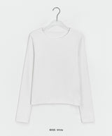 26SS★ [BAONHAUS] ベニールラウンドリブ長袖Tシャツ