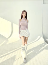1155. Via scarf halter top bolero set (5color)