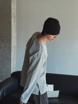 [1+1] Nuke Basic U-Neck Long Sleeve T-Shirt